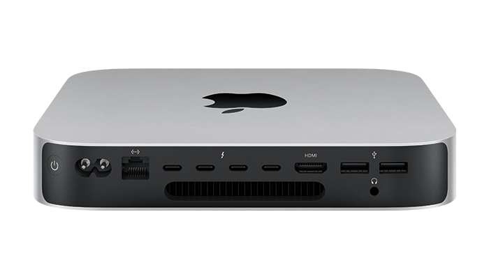 Ein Mac Mini, der wieder nach vorne gedreht ist